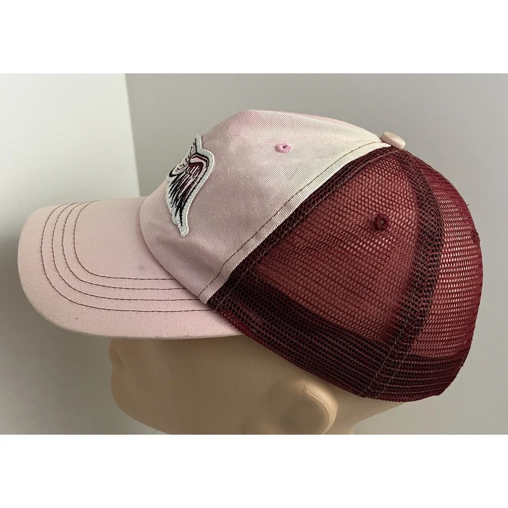 Von Dutch Pink Burgundy Trucker Hat Adjustable Mesh Embroidered Eyeball Patch